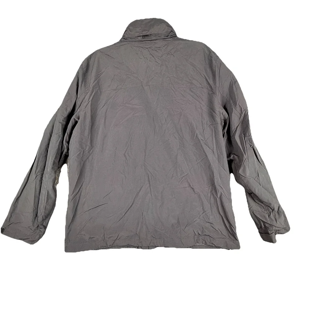 LL Bean Windbreaker Men's XL Black  Hood Full Zip Pockets Polyester‎